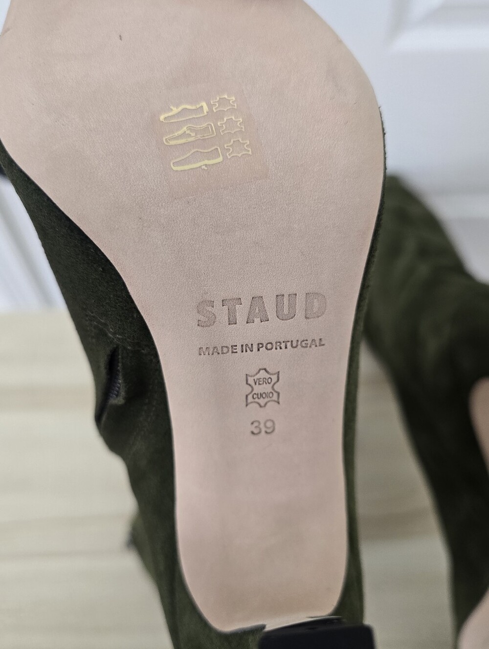 Staud Cami Suede Olive Green Knee High Boots NWOB Size 39/US 8.5 - Picture 12 of 13